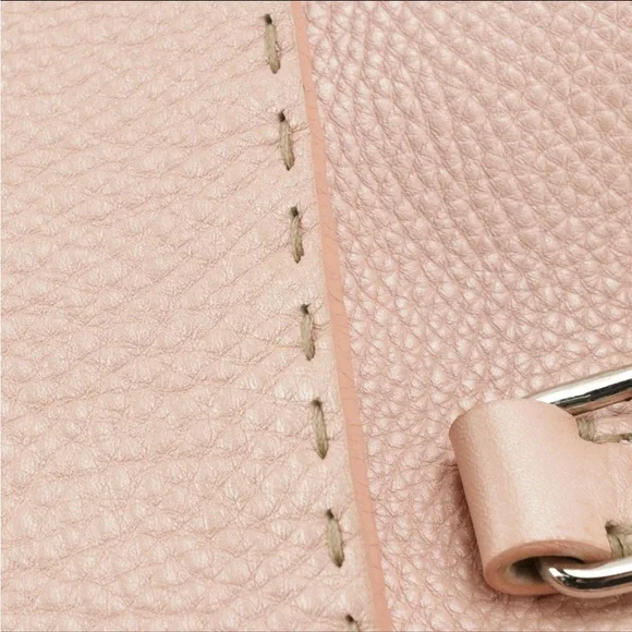 Fendi Selleria Linda Satchel in Bois de Rose Metallic Grained Leather - Picture 6 of 7
